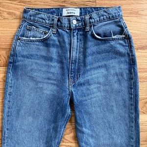 Reformation Stevie Ultra High Rise 27 Sydney Wash Denim Straight Leg
